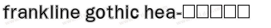frankline gothic hea字体转换